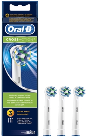 Testine Oral-B CrossAction: 3 testine di ricambio