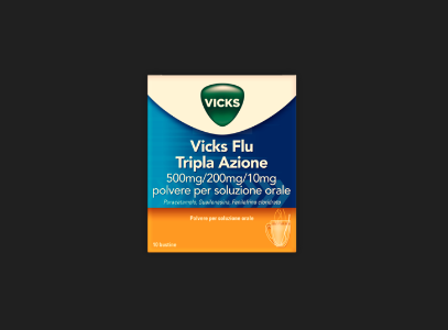 VICKS FLU TRIPLA AZIONE POLVERE 10 BUSTINE